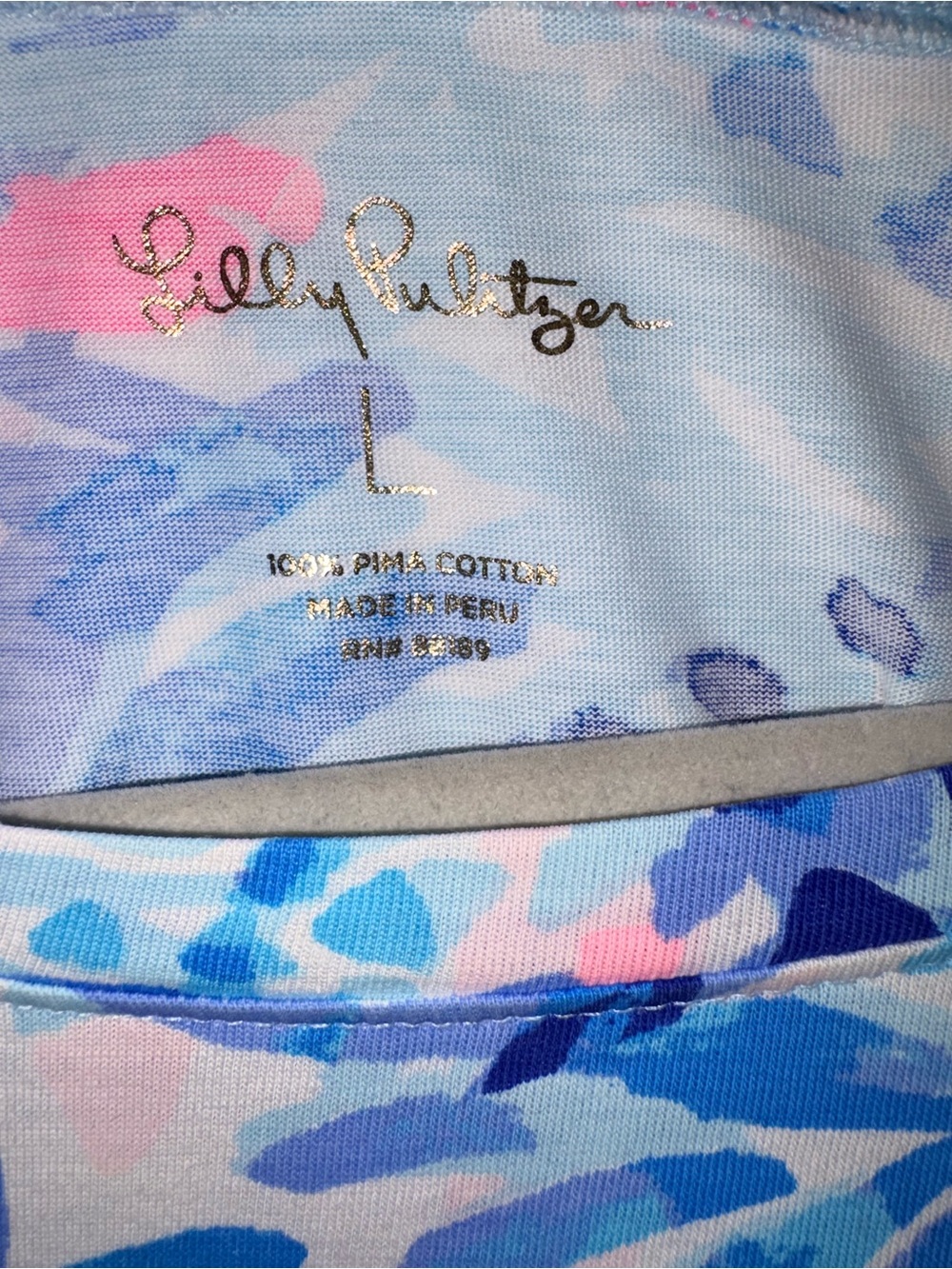 Lilly Pulitzer Preston Dress Blue Pink Floral Tie Sleeve Cotton Dress